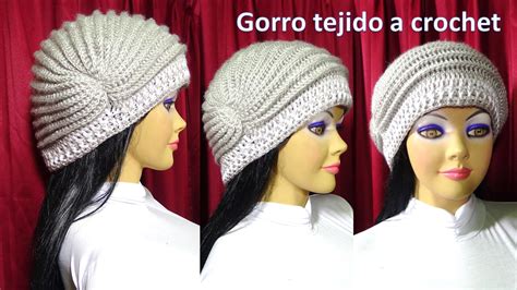 Tejidos Milagros Ena Gorro Tejido A Crochet Con Flor Paso A Paso Con