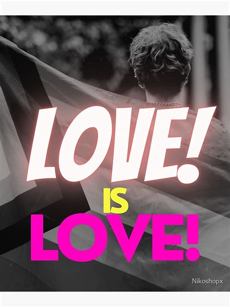 Love Is Love Gay Pride Month Lgbt Pansexual Rainbow Flag Poster For Sale By Nikoshopx Redbubble