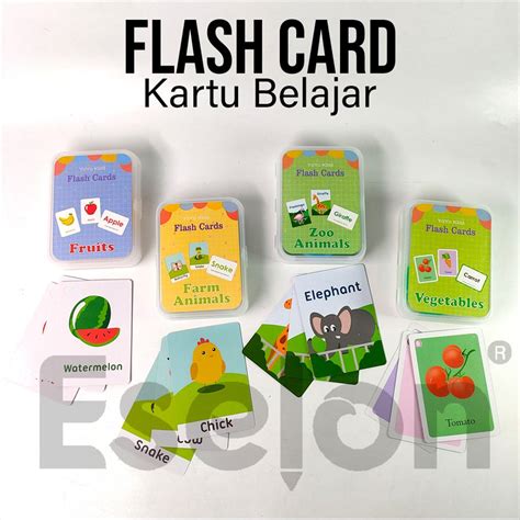 Flash Card Kartu Pintar Edukasi Anak Flashcard Lazada Indonesia