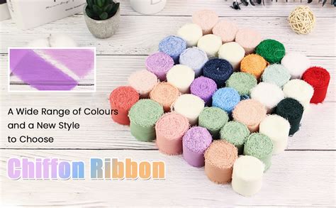 Amazon Rolls Chiffon Ribbon X Yd Handmade Fringe Chiffon