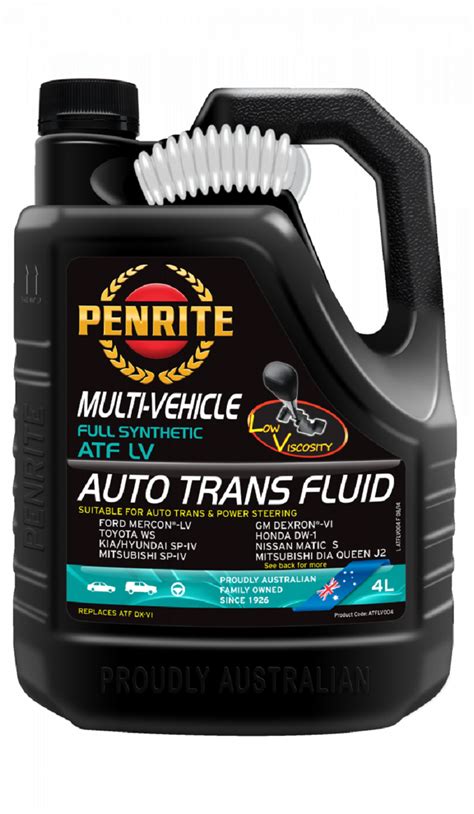 Масло для трансмиссии Penrite Atf Lv Full Synthetic 4 л по цене 8290