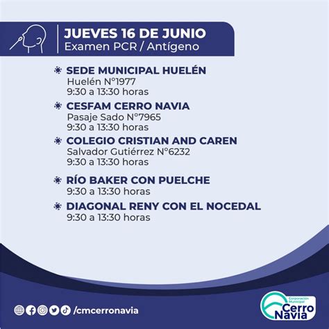 Municipalidad de CerroNavia on Twitter Si presentas síntomas de