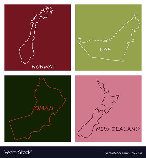 World map-countries in color on white background Vector Image