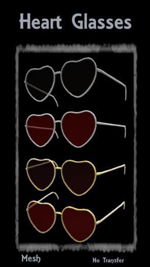 Second Life Marketplace Heart Glasses