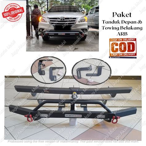 Jual Towing Tanduk Depan Belakang Arb Bar Besi Pelindung Bemper Innova