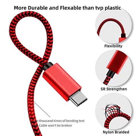 Sisyphy 6ft Nylon Braided Surface Connect To USB C Charging Cable