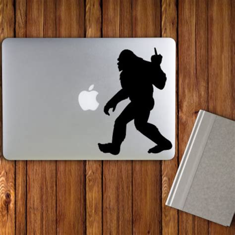 Bigfoot Middle Finger Sticker Etsy