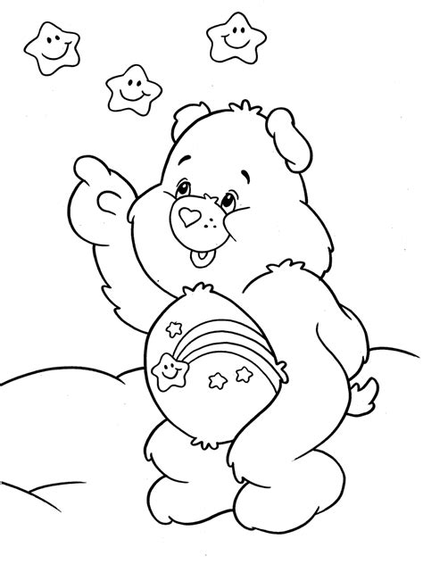 Rainbow Care Bear Pages Coloring Pages