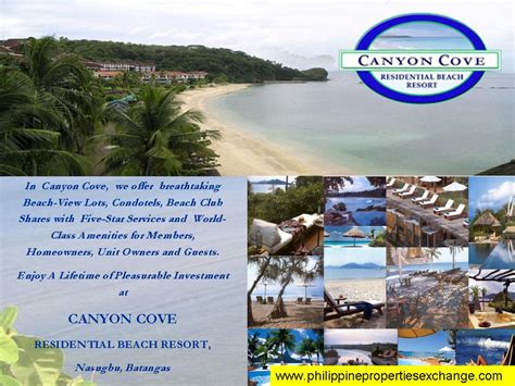 canyon cove residential beach resort batangas moveinthecity