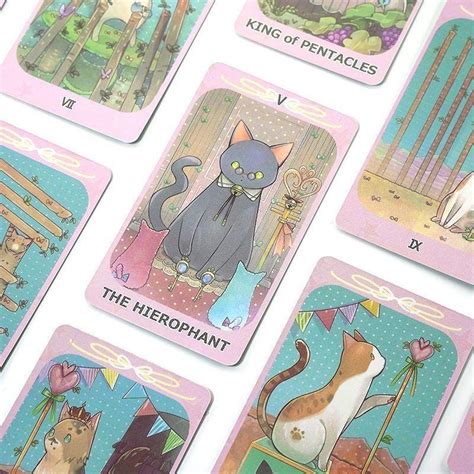 Very Very Cute Cat Tarot Cards Dreaming Cat Depop