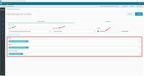 Cadastro De Visao Dashboard TOTVS Protheus RFB Sistemas Consultoria