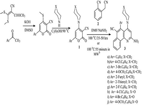 Synthesis Of Aryl Sec Amino Oxo H Pyran Carbonitriles And