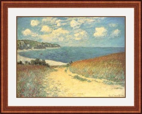 Amazon Chemin Dans Les Bles A Pourville By Claude Monet Framed