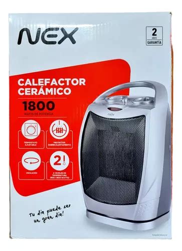 Estufa Calefactor Cerámico Nex 2 Niveles Oscilacion 1800w Cuotas sin