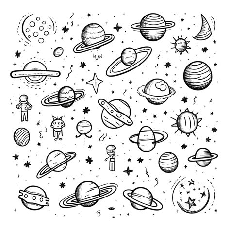 Dibujo De Planetario Doodle Espacio Guerras PNG Dibujos Dibujo Del