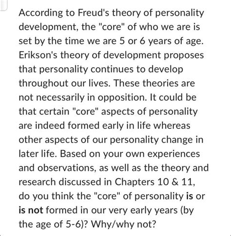 Solved According to Freud's theory of personality | Chegg.com