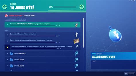 Fortnite Défis 14 Jours D été Le Guide Complet Des Défis Gratuits Jour 12