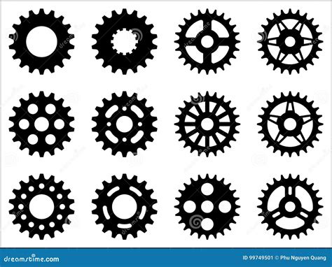 Sprocket Wheel Icons Cartoon Vector CartoonDealer 99749501