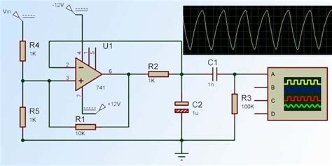 Triangular Wave Generator Circuit With Op IC 741