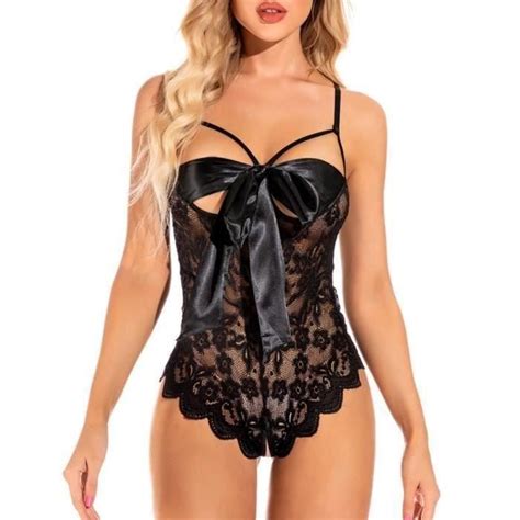 Lingerie Sexy Body Transparent Ouvert Avec Ruban V Noir S Xl Cdiscount Boutique Erotique