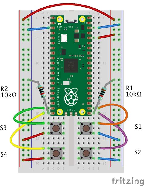 Raspberry Pi Pico Gpio Eingang Mit Taster Beschalten Und Auswerten