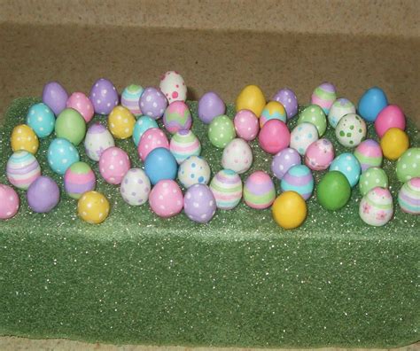 Set Of 10 Miniature Polymer Clay Painted Easter Eggs For Plant Or