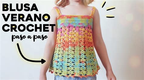 CÓMO TEJER BLUSA DE VERANO A CROCHET top túnica salida de baño a