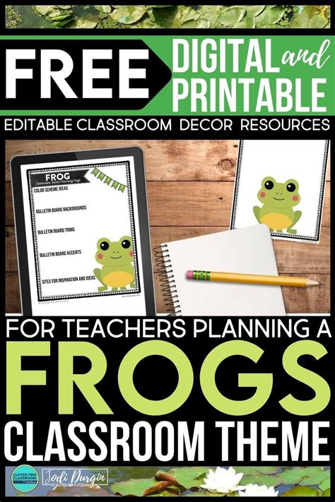 Free Frog Classroom Theme Decor Editable Printable Teacher Planner