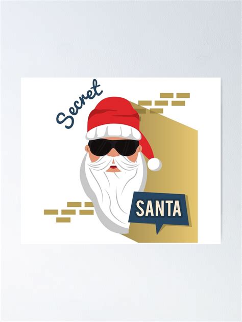 "SECRET SANTA STICKER" Poster for Sale by assiya-fashion | Redbubble