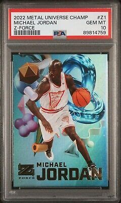 2022 Skybox Metal Universe Champions Michael Jordan Z Force Z1 PSA 10