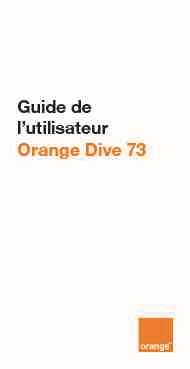 Guide De Lutilisateur Orange Dive 73 PDF