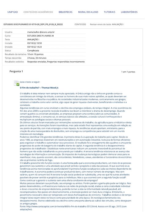 Estudos Disciplinares Xi Estudos Disciplinares Xi