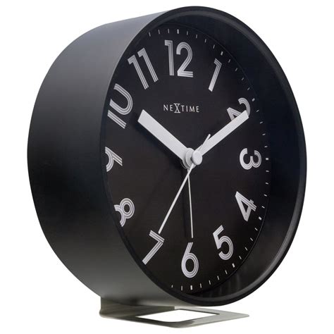 Buy NeXtime Reflect Wall or Desk Alarm Clock Black 14cm Online – Oh Clocks