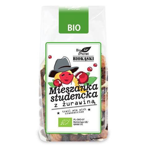 BIO PLANET Mieszanka studencka z żurawiną BIO 150g Bio Planet Sklep