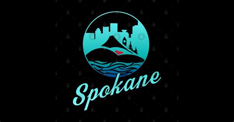 Vintage Spokane Logo Spokane Sticker TeePublic