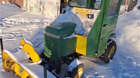 1983 John Deere 318 Blowing Snow Youtube