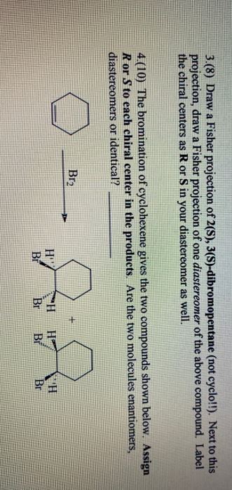 Solved 3 8 Draw A Fisher Projection Of 2 S Chegg