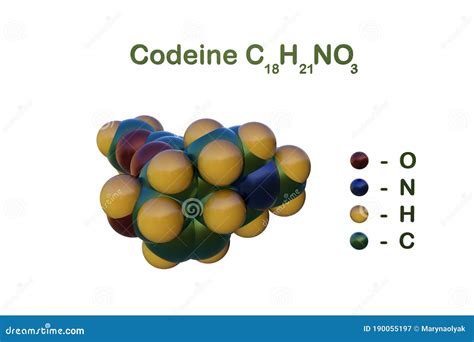 Structural Chemical Formula And Space Filling Molecular Model Of