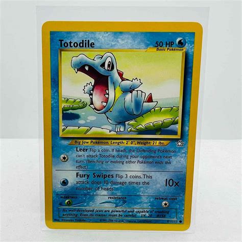 Pokémon Totodile 81 111 Neo Genesis Unlimited WOTC Pokemon Common Card