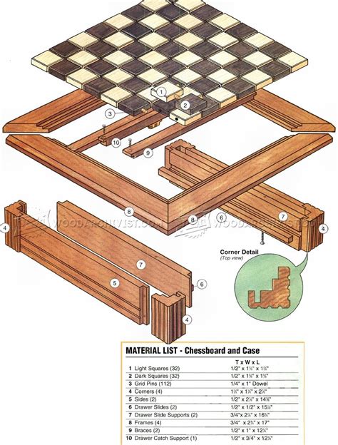 Chess Board Plans • WoodArchivist