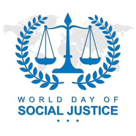 Dia Mundial Da Justiça Social Vector Logo Vetor Premium