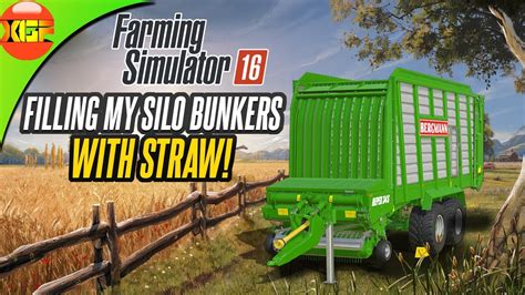 Filling Silage Bunkers With Straw For Money Farming Simulator 16