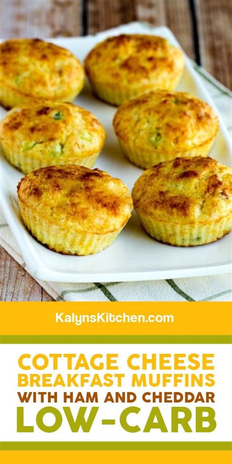 Cottage Cheese And Egg Breakfast Muffins With Ham And Cheddar Are