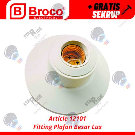 Jual Fitting Plafon Rumah Lampu E E Bulat Besar Gracio Broco