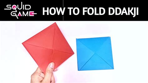 How To Make Ddakji Diy Squid Game Paper Flipping Game Narrated