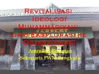 Revitalisasi Ideologi Muhammadiyah Dari Eksplorasi Ke Objektifikasi Ppt