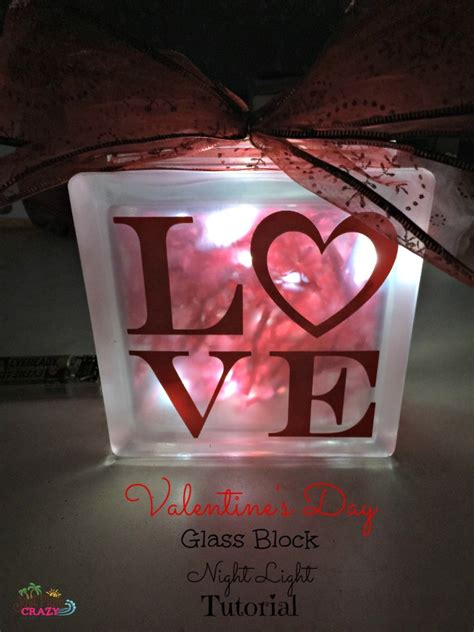 Diy Glass Block Night Light Easter And Valentines Day Inspiration