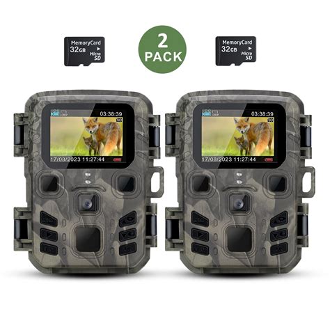 Suntekcam 24mp 1080p Mini Trail Camera 2 Pack With Infrared Low Glow