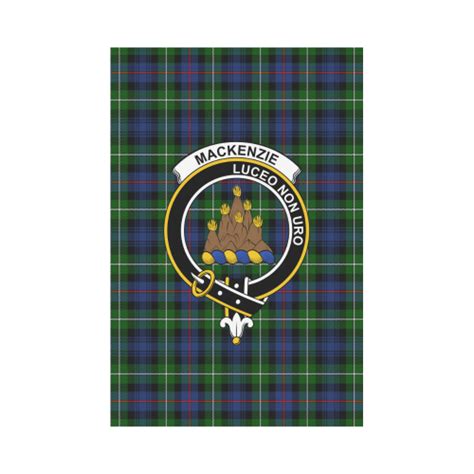 Mackenzie Modern Tartan Flag Clan Badge Scottish Clans