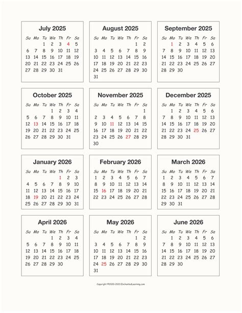 2025 And 2026 Calendar - Printable And Enjoyable Learning